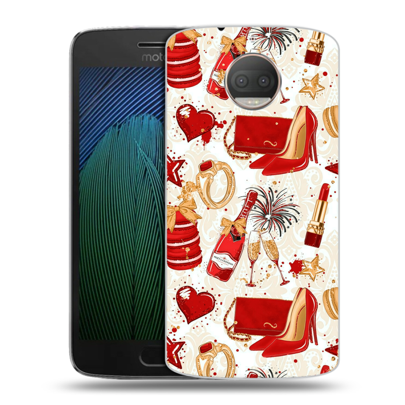 Пластиковый чехол на Motorola Moto G5s Plus с принтом Новый год Пластиковый чехол на Motorola Moto G5s Plus с принтом Новый год