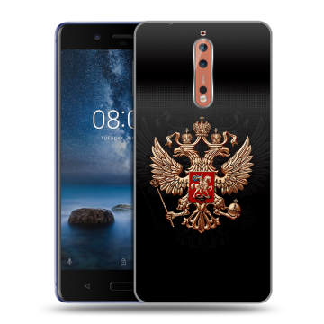 Пластиковый чехол на Nokia 8 с принтом Герб России Пластиковый чехол на Nokia 8 с принтом Герб России