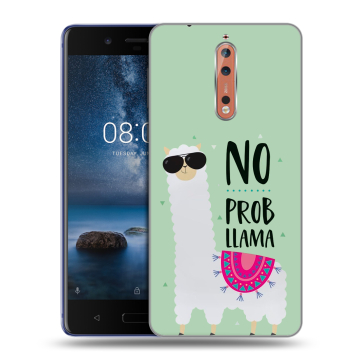 Пластиковый чехол на Nokia 8 с принтом Лама Пластиковый чехол на Nokia 8 с принтом Лама