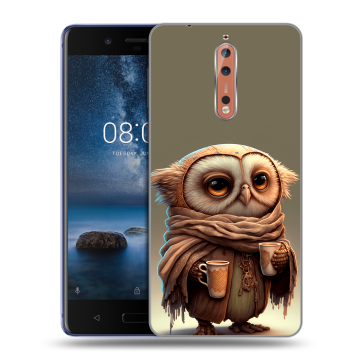 Пластиковый чехол на Nokia 8 с принтом Сова Пластиковый чехол на Nokia 8 с принтом Сова
