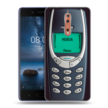 Пластиковый чехол на Nokia 8 с принтом Старый телефон Пластиковый чехол на Nokia 8 с принтом Старый телефон