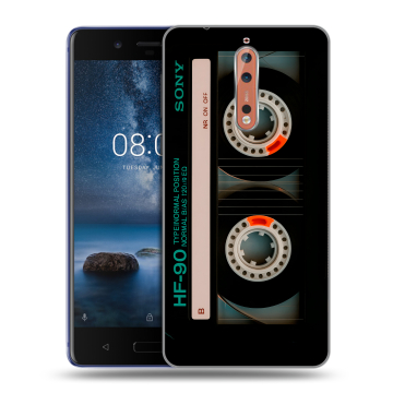 Пластиковый чехол на Nokia 8 с принтом Кассета Пластиковый чехол на Nokia 8 с принтом Кассета
