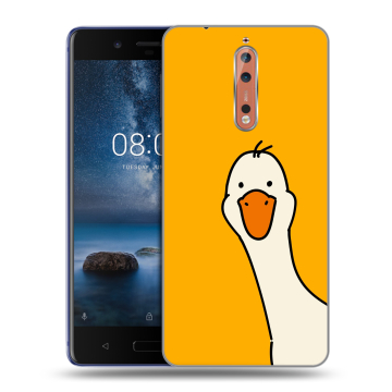 Пластиковый чехол на Nokia 8 с принтом Утка Пластиковый чехол на Nokia 8 с принтом Утка
