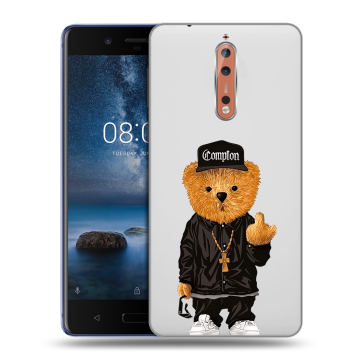 Пластиковый чехол на Nokia 8 с принтом Мишка Пластиковый чехол на Nokia 8 с принтом Мишка