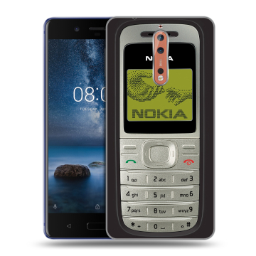 Пластиковый чехол на Nokia 8 с принтом Ретро Нокия