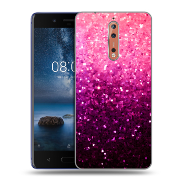 Пластиковый чехол на Nokia 8 с принтом Блестки Пластиковый чехол на Nokia 8 с принтом Блестки