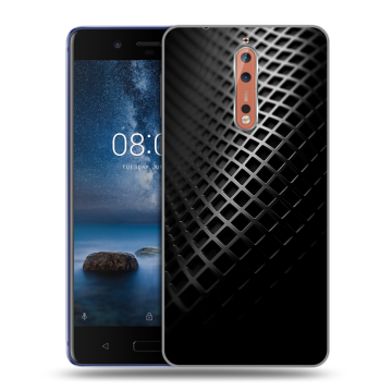 Пластиковый чехол на Nokia 8 с принтом Текстура металла Пластиковый чехол на Nokia 8 с принтом Текстура металла