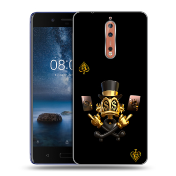 Пластиковый чехол на Nokia 8 с принтом Золотой скрудж макдак