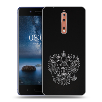 Пластиковый чехол на Nokia 8 с принтом Герб России
