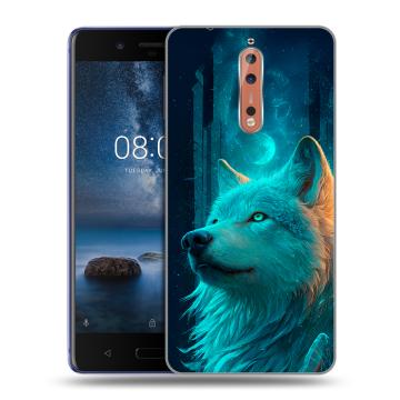 Пластиковый чехол на Nokia 8 с принтом бабочки саккура Пластиковый чехол на Nokia 8 с принтом бабочки саккура