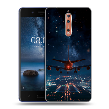 Пластиковый чехол на Nokia 8 с принтом самолет Пластиковый чехол на Nokia 8 с принтом самолет