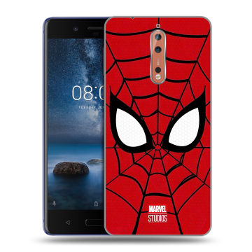 Пластиковый чехол на Nokia 8 с принтом человек паук spiderman Пластиковый чехол на Nokia 8 с принтом человек паук spiderman