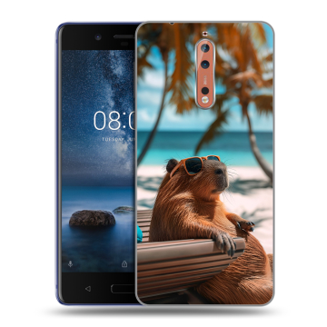 Пластиковый чехол на Nokia 8 с принтом Капибара Пластиковый чехол на Nokia 8 с принтом Капибара