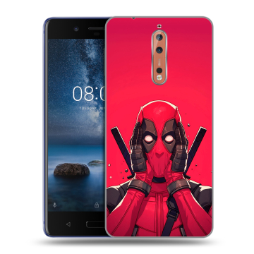 Пластиковый чехол на Nokia 8 с принтом Дедпул Deadpool Пластиковый чехол на Nokia 8 с принтом Дедпул Deadpool