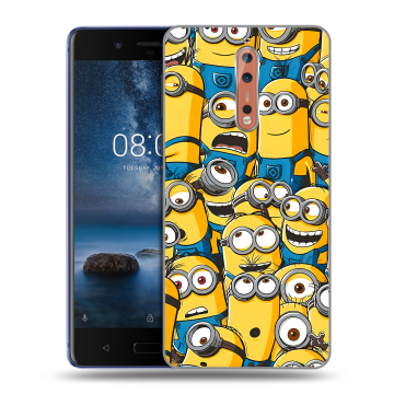 Пластиковый чехол на Nokia 8 с принтом Миньоны Пластиковый чехол на Nokia 8 с принтом Миньоны