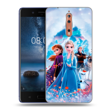 Пластиковый чехол на Nokia 8 с принтом Холодное сердце Frozen Пластиковый чехол на Nokia 8 с принтом Холодное сердце Frozen