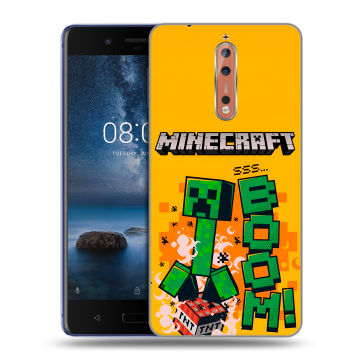 Пластиковый чехол на Nokia 8 с принтом Майнкрафт Minecraft Пластиковый чехол на Nokia 8 с принтом Майнкрафт Minecraft