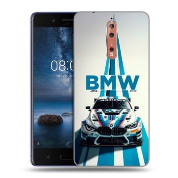 Пластиковый чехол на Nokia 8 с принтом БМВ BMW Пластиковый чехол на Nokia 8 с принтом БМВ BMW