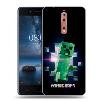 Пластиковый чехол на Nokia 8 с принтом Майнкрафт Minecraft Пластиковый чехол на Nokia 8 с принтом Майнкрафт Minecraft