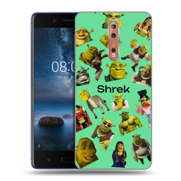 Пластиковый чехол на Nokia 8 с принтом Шрек Shrek Пластиковый чехол на Nokia 8 с принтом Шрек Shrek