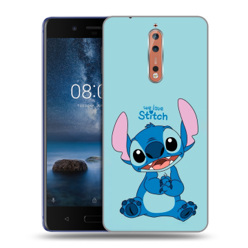 Пластиковый чехол на Nokia 8 с принтом Лило и Стич