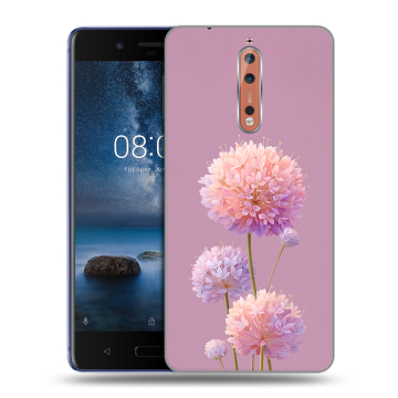 Пластиковый чехол на Nokia 8 с принтом Цветы Пластиковый чехол на Nokia 8 с принтом Цветы