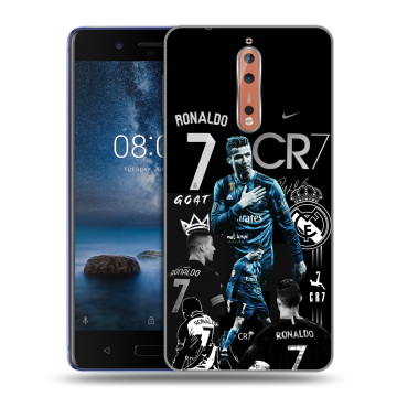 Пластиковый чехол на Nokia 8 с принтом Реал Роналдо