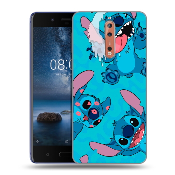 Пластиковый чехол на Nokia 8 с принтом Лило и Стич