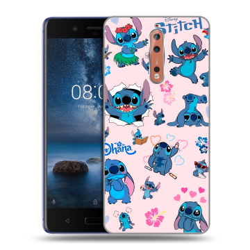 Пластиковый чехол на Nokia 8 с принтом Лило и Стич Пластиковый чехол на Nokia 8 с принтом Лило и Стич