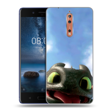 Пластиковый чехол на Nokia 8 с принтом Как приручить дракона