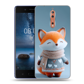 Пластиковый чехол на Nokia 8 с принтом Лиса