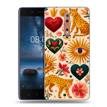 Пластиковый чехол на Nokia 8 с принтом Модный принт