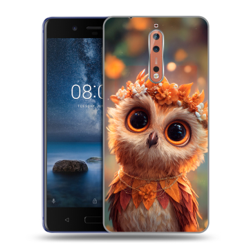 Пластиковый чехол на Nokia 8 с принтом Милая сова