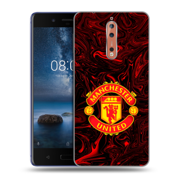 Пластиковый чехол на Nokia 8 с принтом Manchester United Пластиковый чехол на Nokia 8 с принтом Manchester United