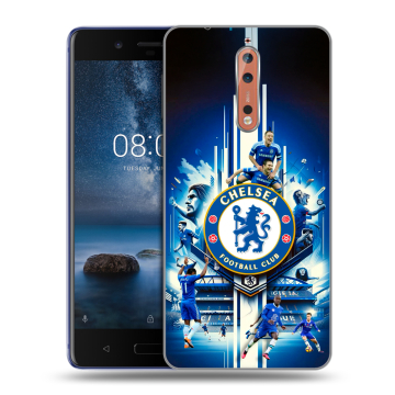 Пластиковый чехол на Nokia 8 с принтом Chelsea Челси