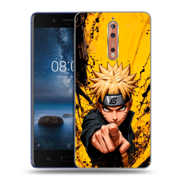 Пластиковый чехол на Nokia 8 с принтом Naruto Наруто