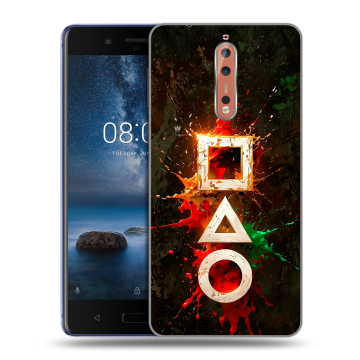 Пластиковый чехол на Nokia 8 с принтом Squid Game Игра кальмара