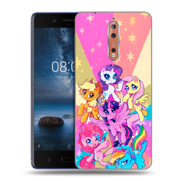 Пластиковый чехол на Nokia 8 с принтом My little pony Дружба чудо