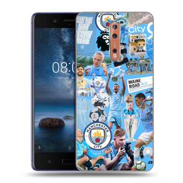 Пластиковый чехол на Nokia 8 с принтом Man City Манчестер Сити Пластиковый чехол на Nokia 8 с принтом Man City Манчестер Сити