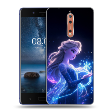 Пластиковый чехол на Nokia 8 с принтом Холодное сердце Frozen Пластиковый чехол на Nokia 8 с принтом Холодное сердце Frozen