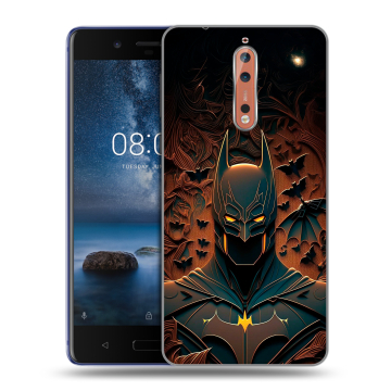 Пластиковый чехол на Nokia 8 с принтом Batman Бэтмен Пластиковый чехол на Nokia 8 с принтом Batman Бэтмен
