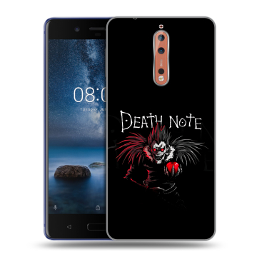 Пластиковый чехол на Nokia 8 с принтом Death note Тетрадь смерти Пластиковый чехол на Nokia 8 с принтом Death note Тетрадь смерти