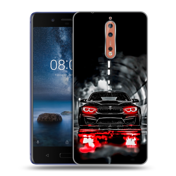 Пластиковый чехол на Nokia 8 с принтом BMW БМВ Пластиковый чехол на Nokia 8 с принтом BMW БМВ