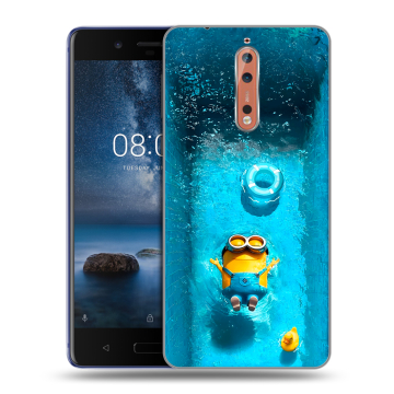 Пластиковый чехол на Nokia 8 с принтом Миньоны Пластиковый чехол на Nokia 8 с принтом Миньоны