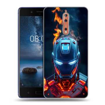 Пластиковый чехол на Nokia 8 с принтом IronMan Железный человек Пластиковый чехол на Nokia 8 с принтом IronMan Железный человек