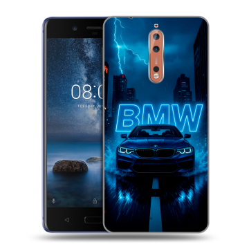 Пластиковый чехол на Nokia 8 с принтом BMW БМВ Пластиковый чехол на Nokia 8 с принтом BMW БМВ