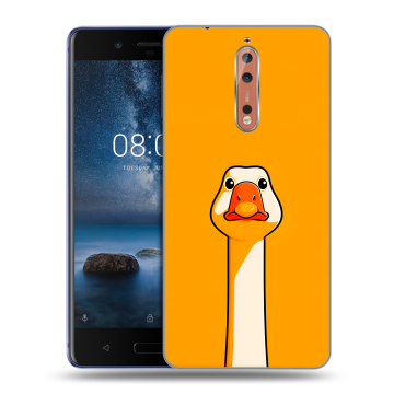 Пластиковый чехол на Nokia 8 с принтом Смешная утка Пластиковый чехол на Nokia 8 с принтом Смешная утка
