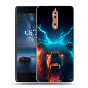 Пластиковый чехол на Nokia 8 с принтом Медведь Пластиковый чехол на Nokia 8 с принтом Медведь
