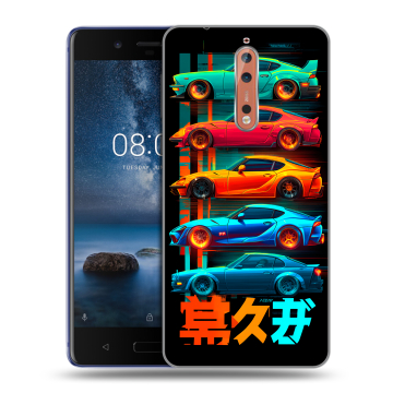 Пластиковый чехол на Nokia 8 с принтом машины тачки Пластиковый чехол на Nokia 8 с принтом машины тачки