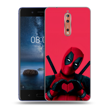 Пластиковый чехол на Nokia 8 с принтом Дедпул Deadpool Пластиковый чехол на Nokia 8 с принтом Дедпул Deadpool